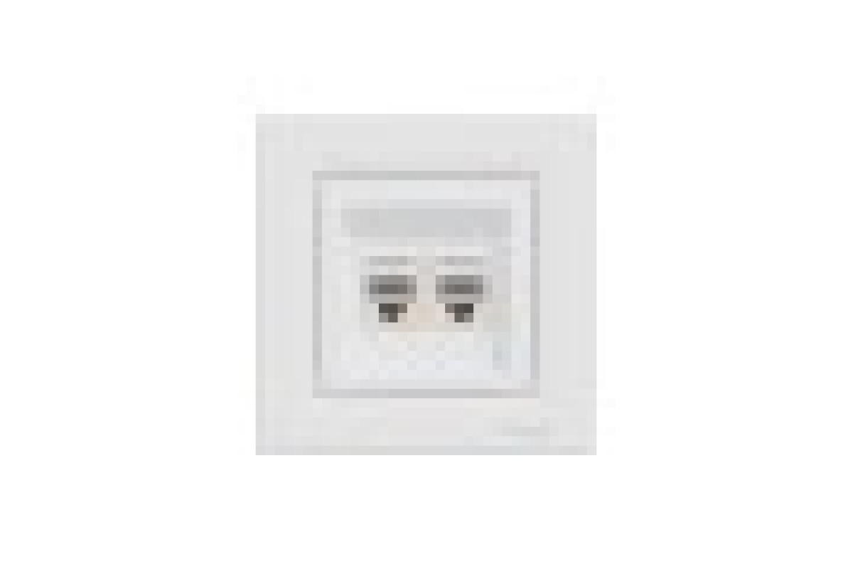 Комп'ютерна Розетка RJ45 UTP категорія 5Е подвійна Біла Asfora (EPH4400121)