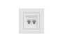 Комп'ютерна Розетка RJ45 UTP категорія 5Е подвійна Біла Asfora (EPH4400121)
