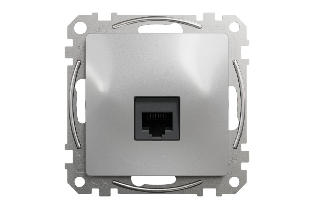Комп'ютерна розетка, RJ45 CAT6 UTP, Алюміній, Sedna Design (SDD113461)