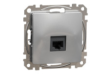 Комп'ютерна розетка, RJ45 CAT6 UTP, Алюміній, Sedna Design (SDD113461)