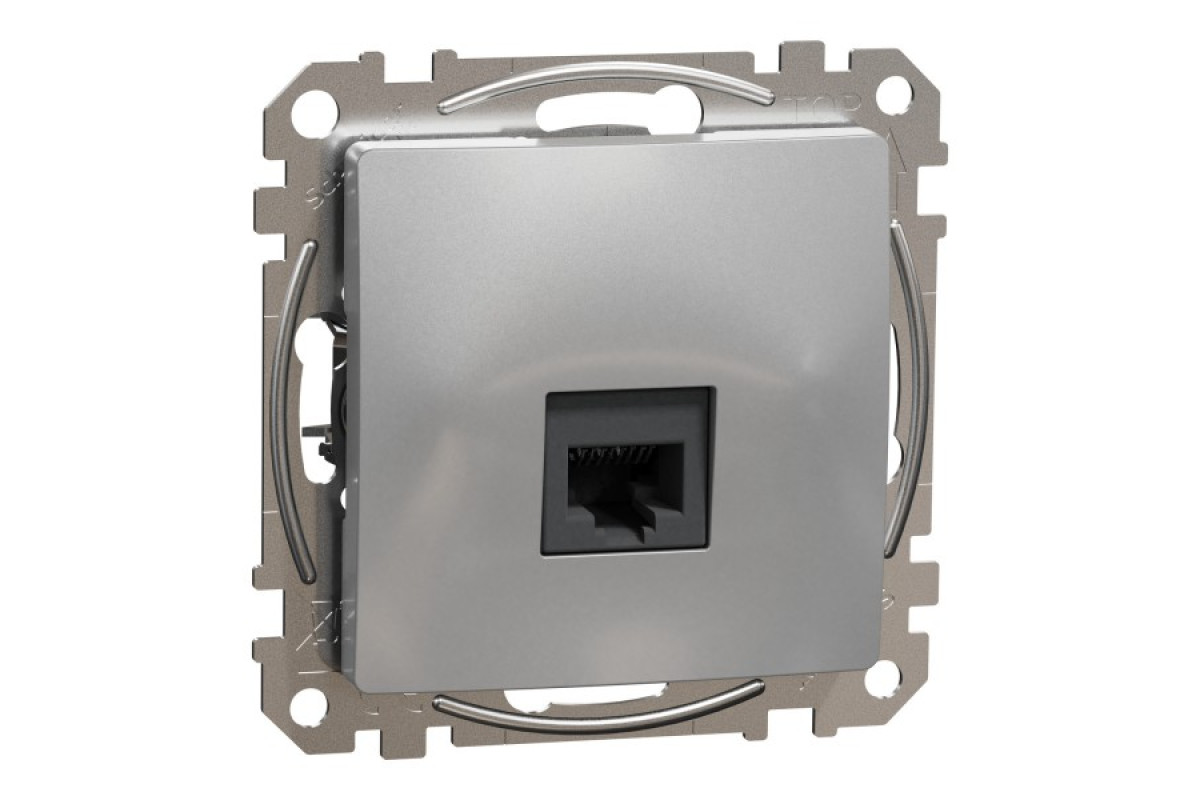 Комп'ютерна розетка, RJ45 CAT6 UTP, Алюміній, Sedna Design (SDD113461)