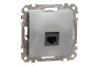 Комп'ютерна розетка, RJ45 CAT6 UTP, Алюміній, Sedna Design (SDD113461)