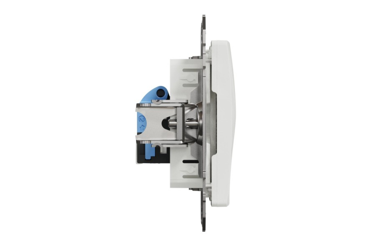 Комп'ютерна розетка, RJ45 CAT6 UTP, Біла, Sedna Design (SDD111461)