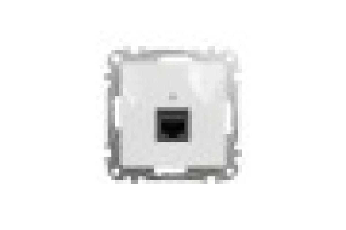 Комп'ютерна розетка, RJ45 CAT6 UTP, Біла, Sedna Design (SDD111461)