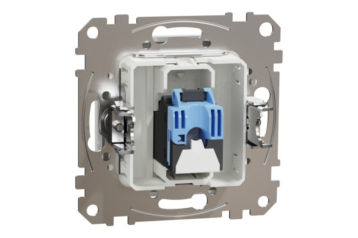 Комп'ютерна розетка, RJ45 CAT6 UTP, Біла, Sedna Design (SDD111461)