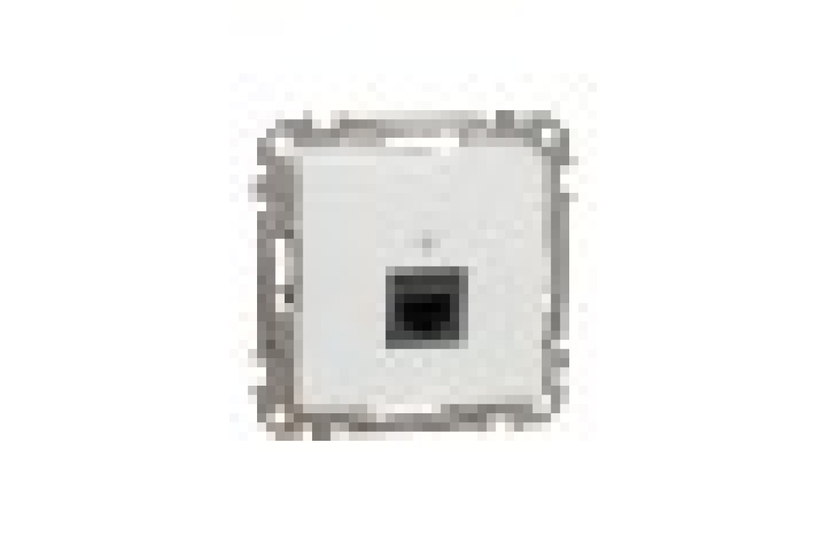 Комп'ютерна розетка, RJ45 CAT6 UTP, Біла, Sedna Design (SDD111461)