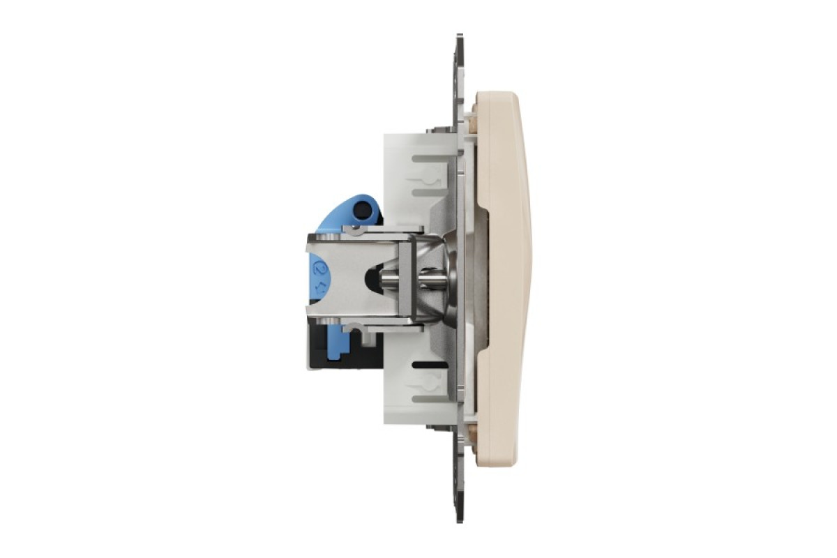 Комп'ютерна розетка, RJ45 CAT6 UTP, Бежева, Sedna Design (SDD112461)