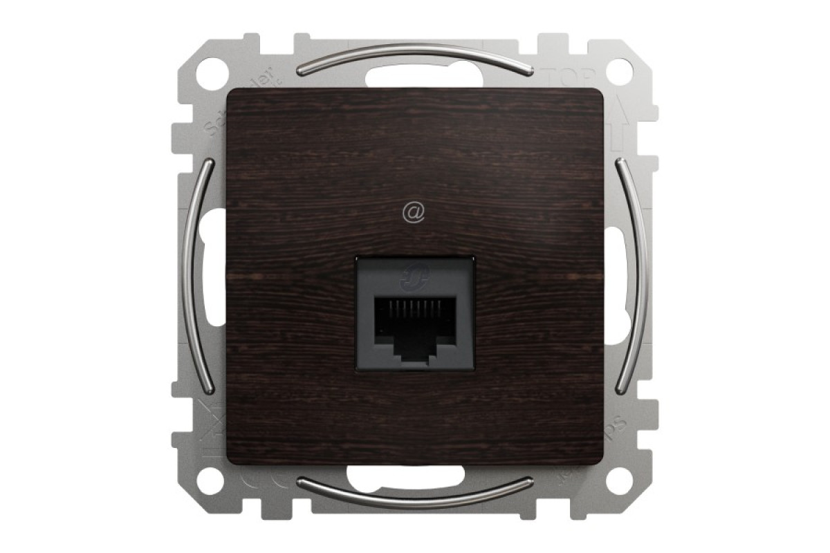 Комп'ютерна розетка, RJ45 CAT6 UTP, Венге, Sedna Elements (SDD181461)