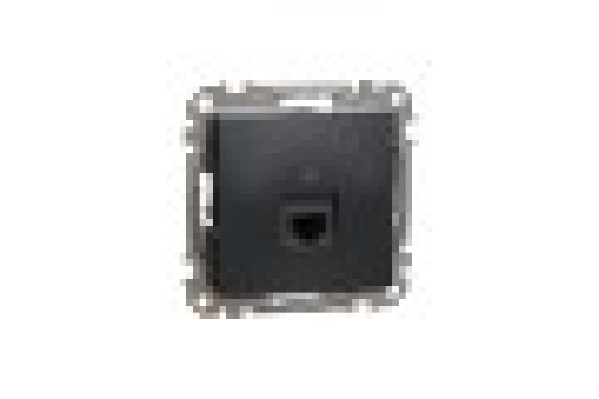 Комп'ютерна розетка, RJ45 CAT6 UTP, Чорна, Sedna Design (SDD114461)