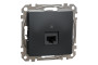 Комп'ютерна розетка, RJ45 CAT6 UTP, Чорна, Sedna Design (SDD114461)