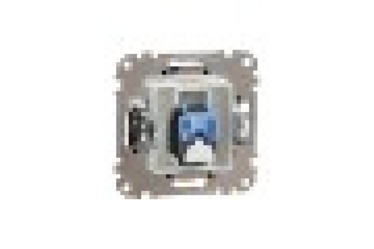 Комп'ютерна розетка, RJ45 CAT6 UTP, Чорна, Sedna Design (SDD114461)