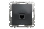 Комп'ютерна розетка, RJ45 CAT6 UTP, Чорна, Sedna Design (SDD114461)