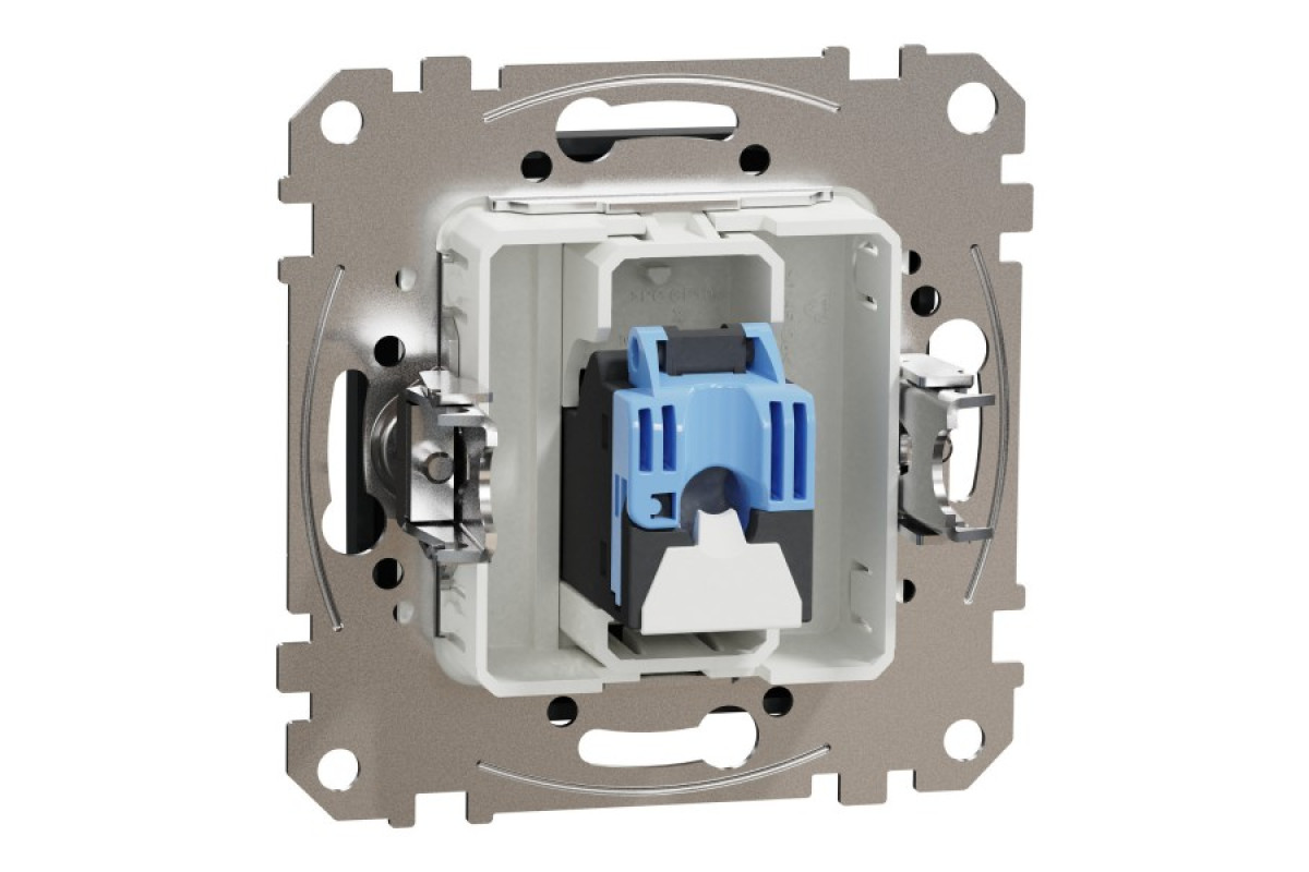 Комп'ютерна розетка, RJ45 CAT6 UTP, Чорна, Sedna Design (SDD114461)