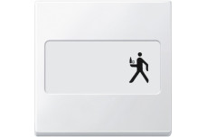 Накладка 1-клавішного вимикача з полем для надпису SysM полярно-білий стійка до подряпин (434319)