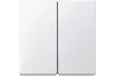 Накладка 2-клавішного вимикача SysM полярно-білий стійка до подряпин (434519)