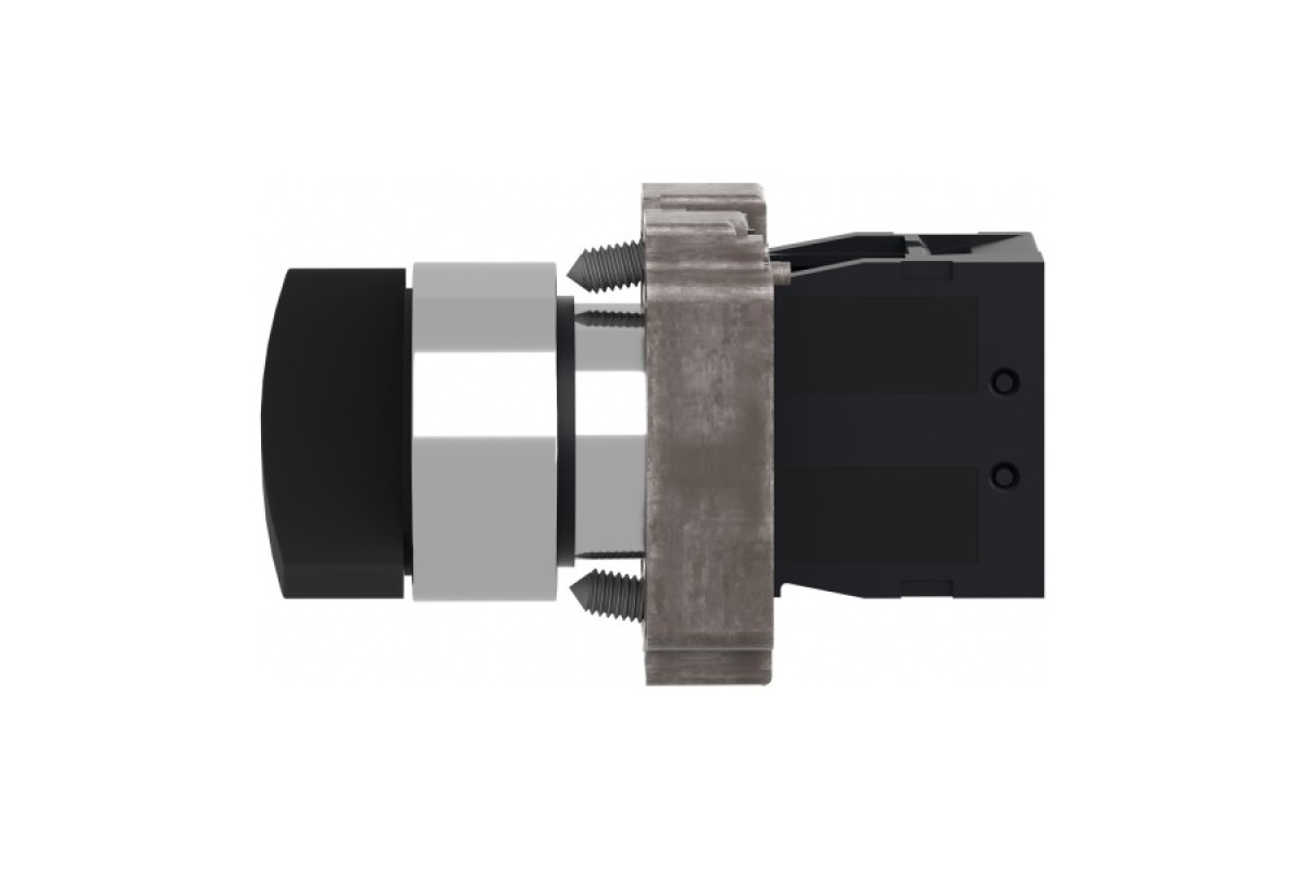 Перемикач, Easy Harmony XB2, метал, чорний, 22 мм, 2 положення, пружинне повернення справа наліво, 1NO (XB2BD41C)