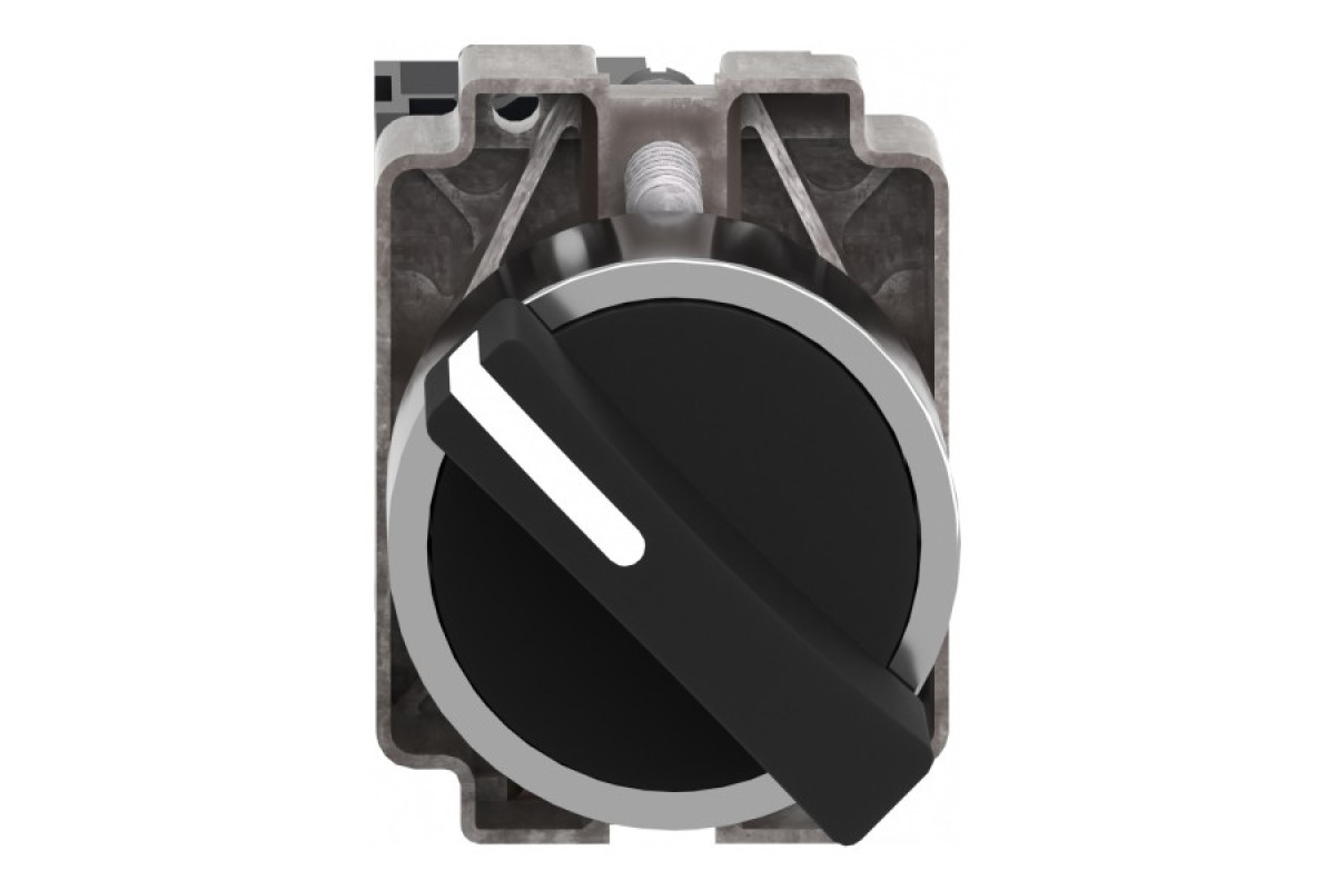 Перемикач, Easy Harmony XB2, метал, чорний, 22 мм, 2 положення, пружинне повернення справа наліво, 1NO (XB2BD41C)