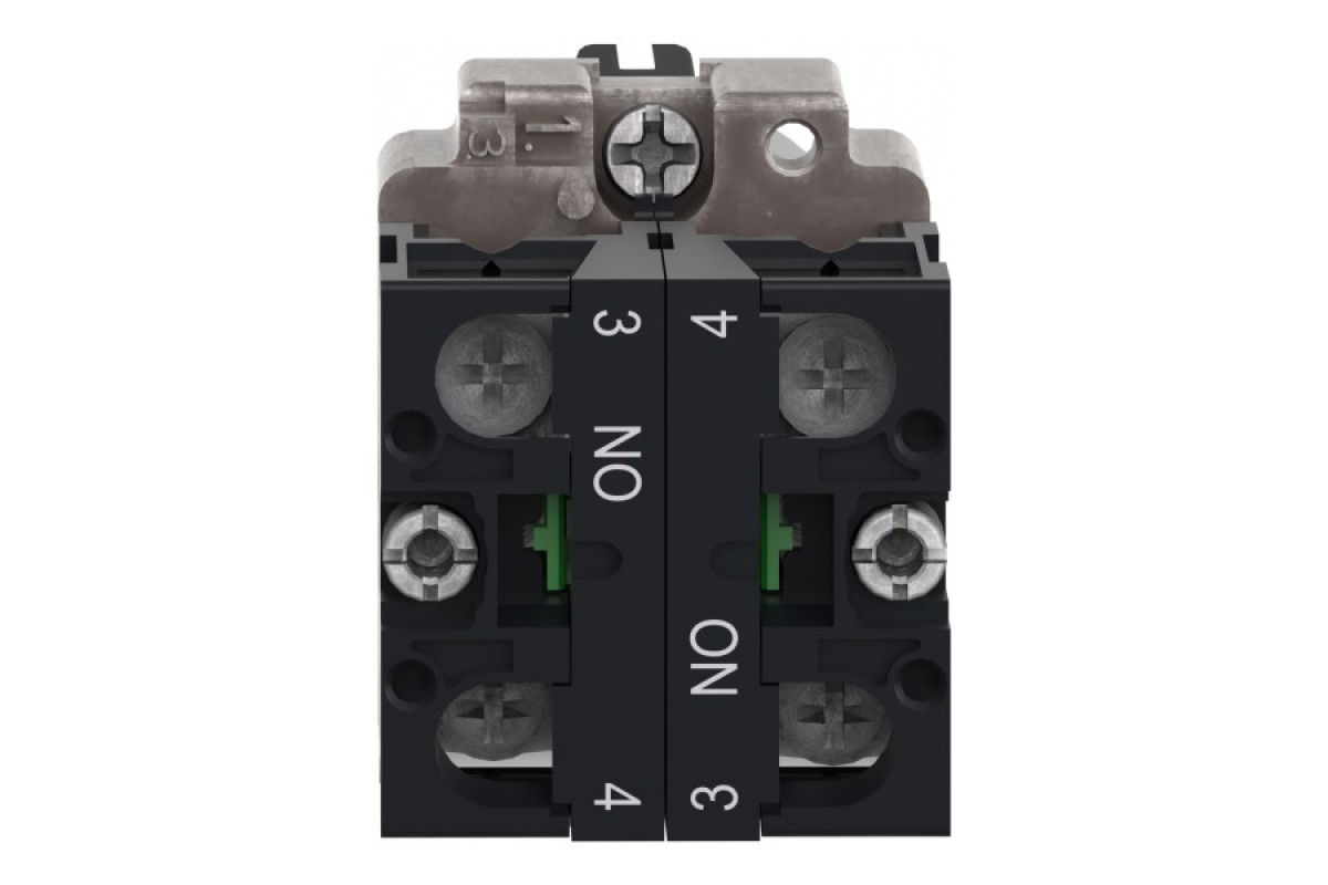 Перемикач, Easy Harmony XB2, метал, чорний, 22 мм, 3 положення, пружинне повернення в центр, 2NO (XB2BD53C)