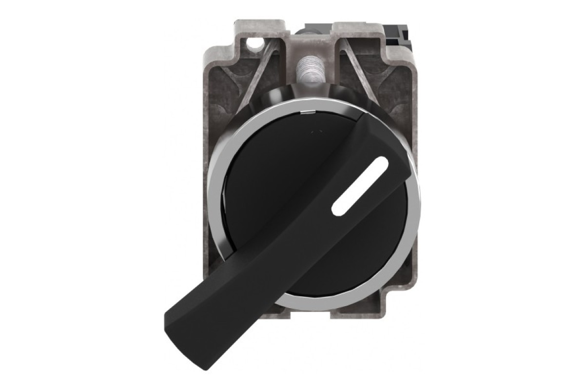 Перемикач, Easy Harmony XB2, метал, чорний, 22 мм, довга ручка, 2 положення, фіксація, 1NO (XB2BJ21C)