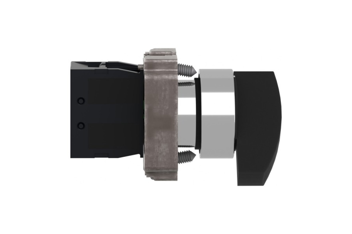 Перемикач, Easy Harmony XB2, метал, чорний, 22 мм, довга ручка, 2 положення, фіксація, 1NO (XB2BJ21C)