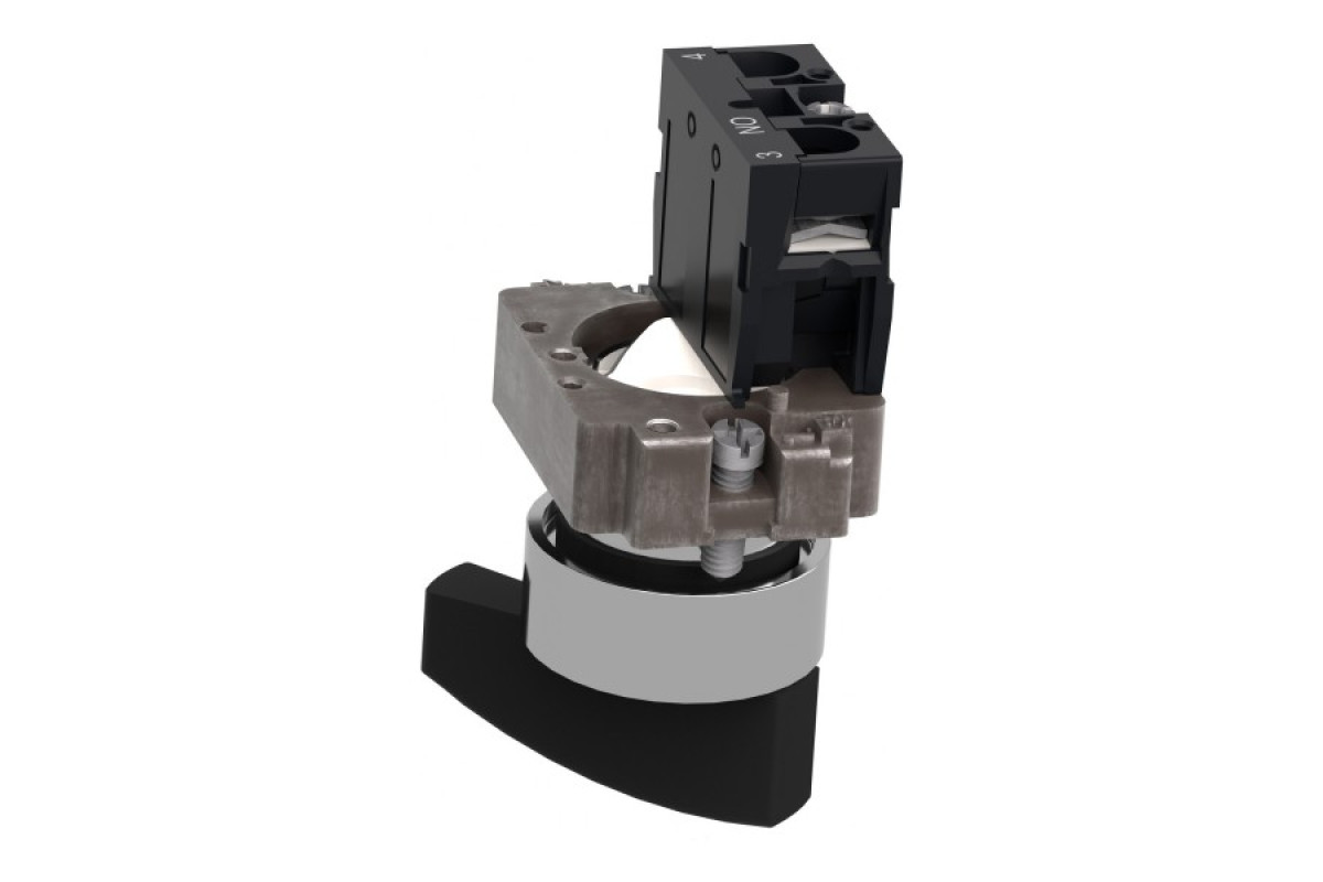 Перемикач, Easy Harmony XB2, метал, чорний, 22 мм, довга ручка, 2 положення, фіксація, 1NO (XB2BJ21C)