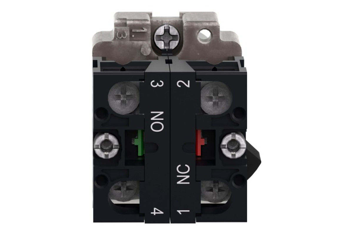 Перемикач, Easy Harmony XB2, метал, чорний, 22 мм, довга ручка, 2 положення, фіксація, 1NO+1NC (XB2BJ25C)