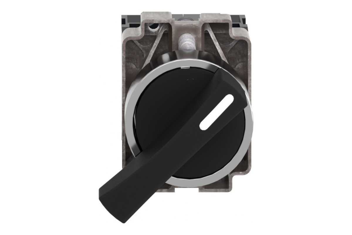 Перемикач, Easy Harmony XB2, метал, чорний, 22 мм, довга ручка, 2 положення, фіксація, 1NO+1NC (XB2BJ25C)