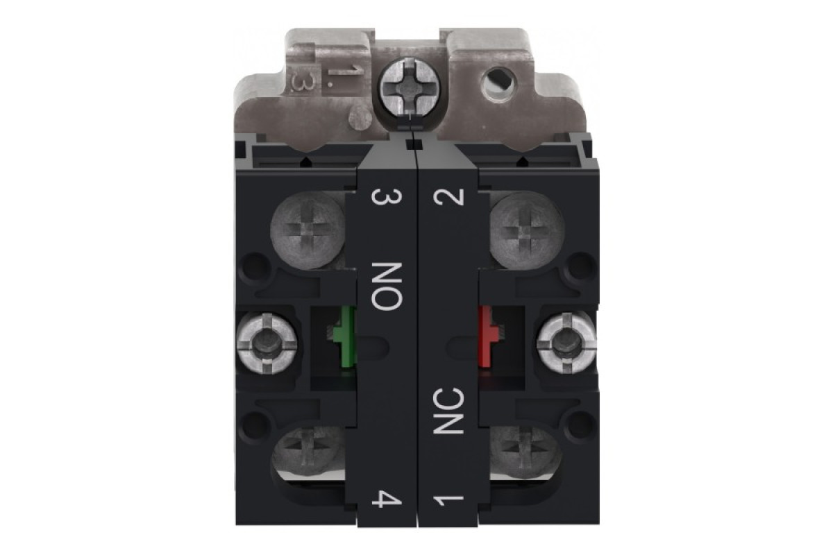 Перемикач, Easy Harmony XB2, металевий, чорний, 22 мм, 2 положення, з фіксацією, 1NO+1NC (XB2BD25C)