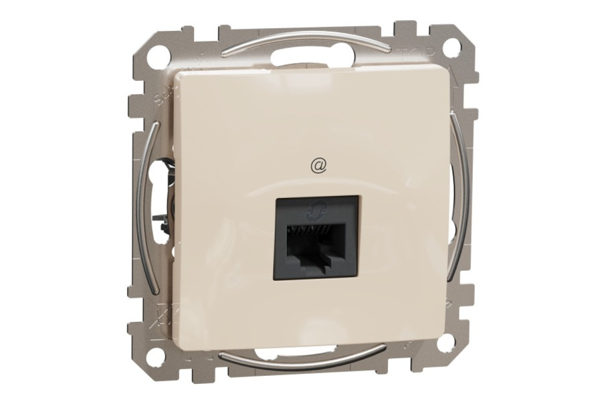 Один роз’єм RJ45 категорія 5E UTP Бежевий Sedna Design (SDD112451)