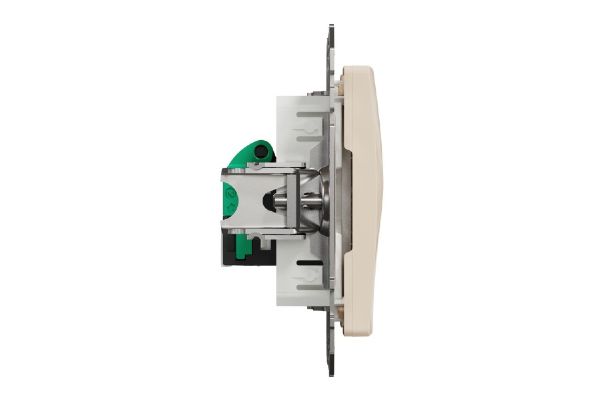 Один роз’єм RJ45 категорія 5E UTP Бежевий Sedna Design (SDD112451)