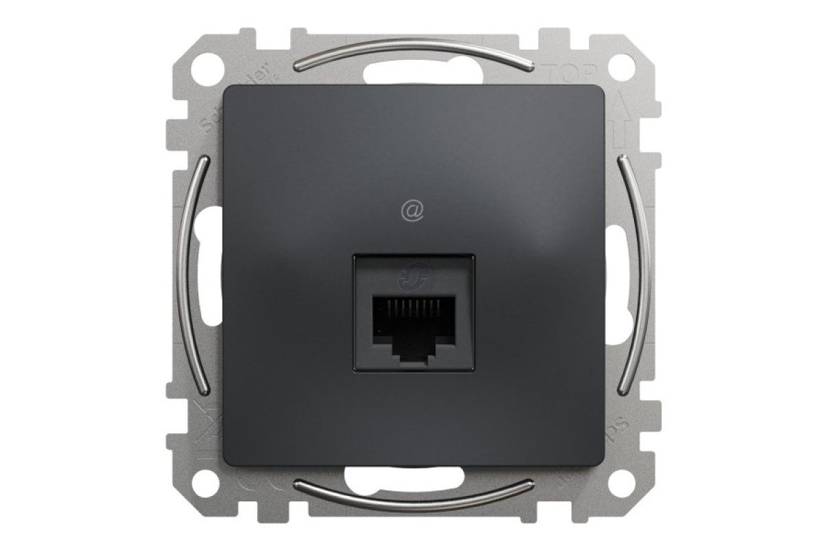 Один роз’єм RJ45 категорія 5E UTP Чорний Sedna Design (SDD114451)