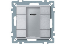 KNX кнопковий пост керування, 4 кнопки та ІЧ приймач, алюміній, System M (MTN627960)