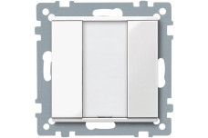 Кнопковий вимикачі KNX, 1-позиційна кнопка, полярний білий, глянцевий, System M (MTN617119)