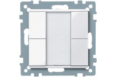 Кнопковий вимикачі KNX, 2-позиційна кнопка, активний білий, глянцевий, System M (MTN617225)
