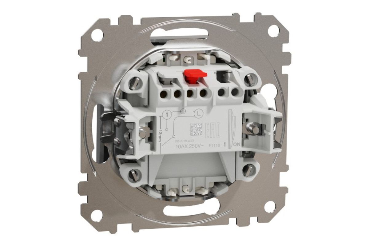 Одноклавішний вимикач з підсвіткою Алюміній Sedna Design (SDD113101L)