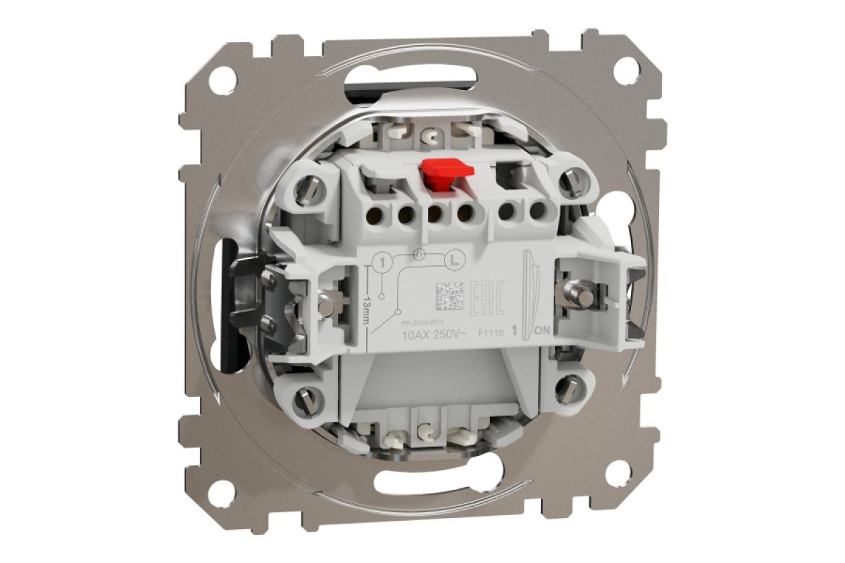 Одноклавішний вимикач з підсвіткою Чорний Sedna Design (SDD114101L)