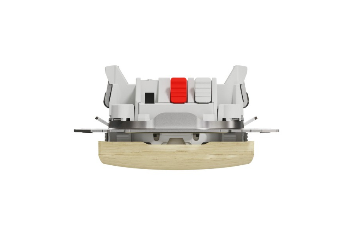 Одноклавішний вимикач з синьою LED підсвіткою 10 АХ Береза Sedna Elements (SDD180101L)