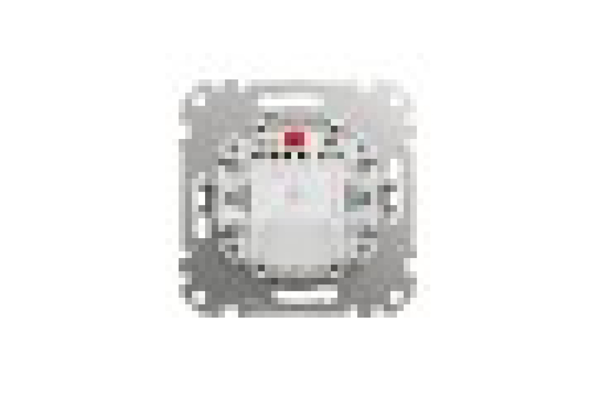 Одноклавішний вимикач з синьою LED підсвіткою 10 АХ Матовий Алюміній Sedna Elements (SDD170101L)