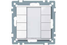 Кнопковий вимикачі KNX, 4-позиційна кнопка, активний білий, глянцевий, System M (MTN617425)