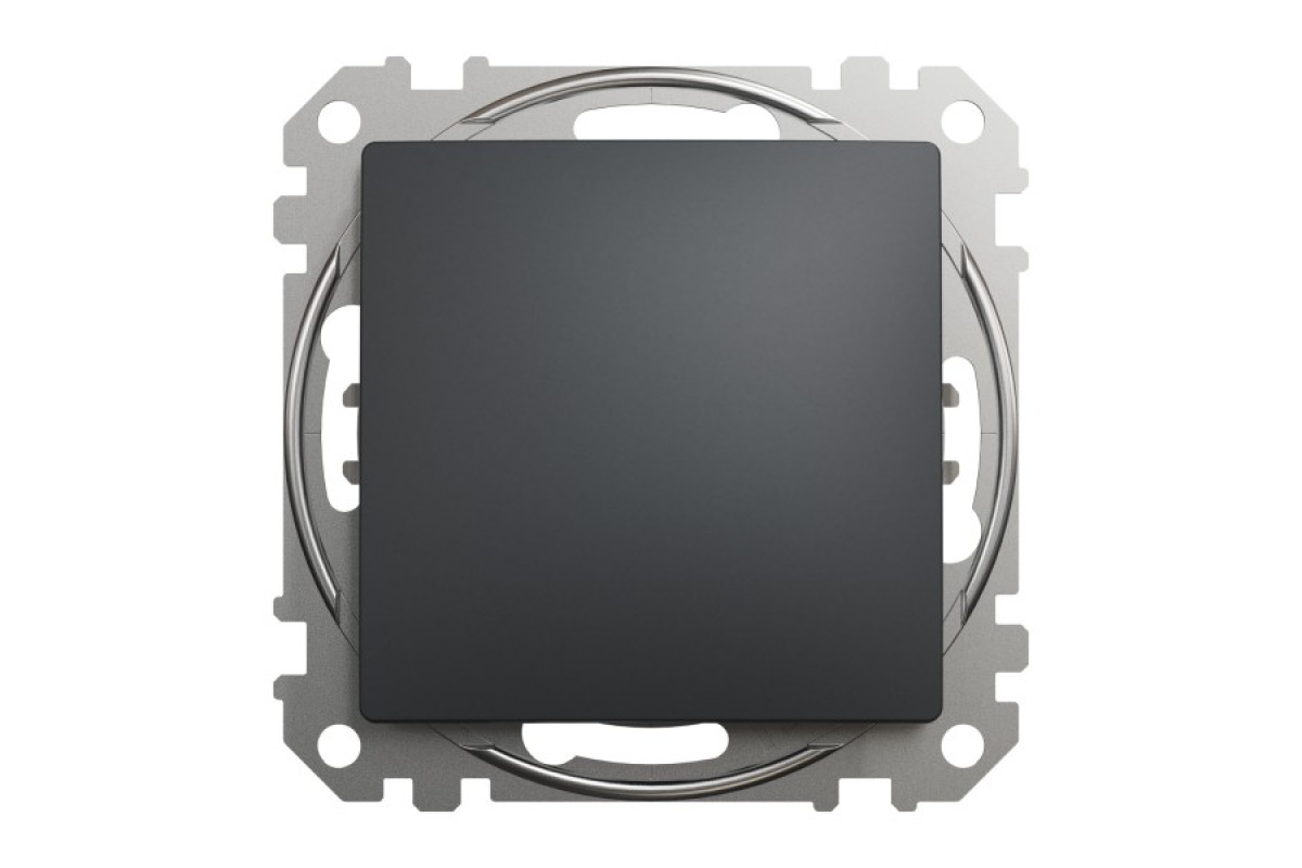 Одноклавішний вимикач Чорний Sedna Design (SDD114101)