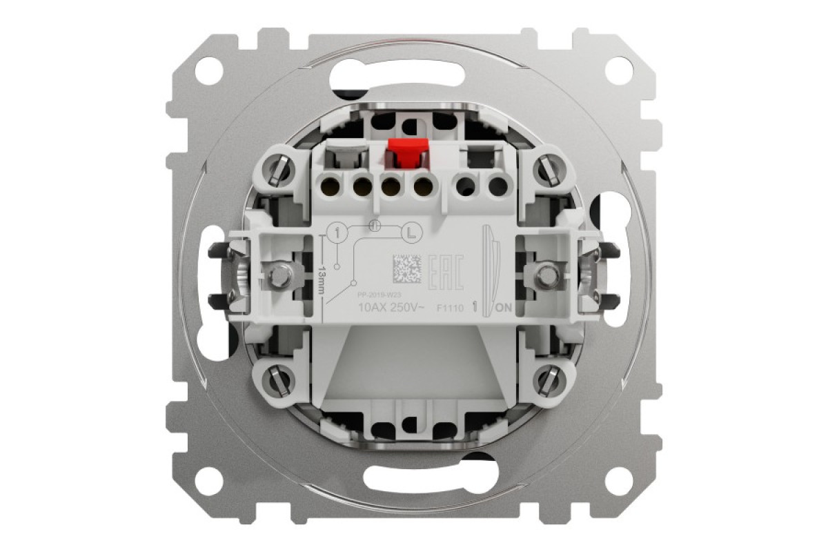 Одноклавішний вимикач Чорний Sedna Design (SDD114101)