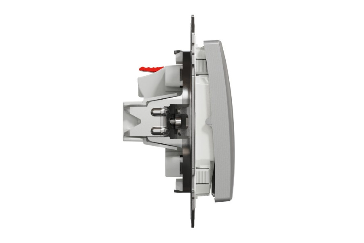 Одноклавішний вимикач, 10АX, IP44, алюміній, Sedna Design & Elements (SDD213101)