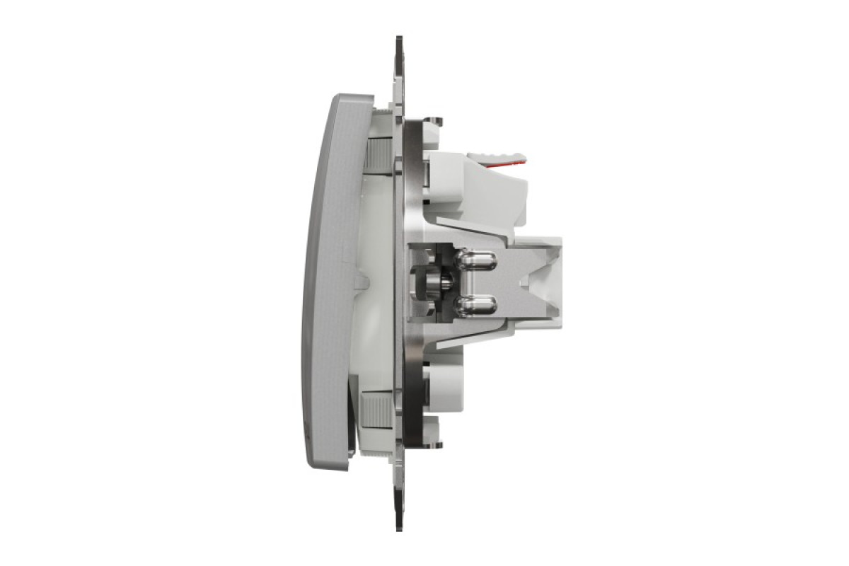 Одноклавішний вимикач, 10АX, IP44, алюміній, Sedna Design & Elements (SDD213101)