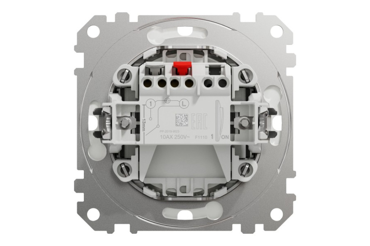 Одноклавішний вимикач, 10АX, IP44, алюміній, Sedna Design & Elements (SDD213101)