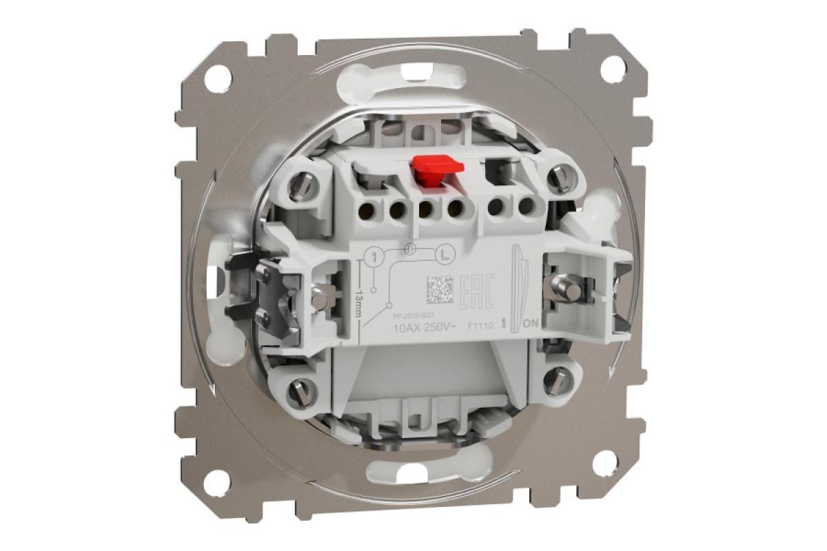 Одноклавішний вимикач, 10АX, IP44, алюміній, Sedna Design & Elements (SDD213101)