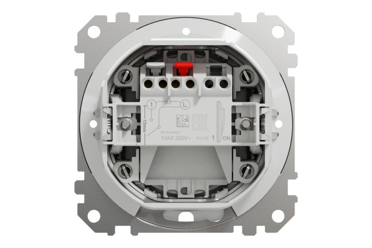 Одноклавішний вимикач, 10АX, IP44, білий, Sedna Design & Elements (SDD211101)
