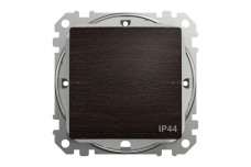 Одноклавішний вимикач, 10АX, IP44, венге, Sedna Design & Elements (SDD281101)
