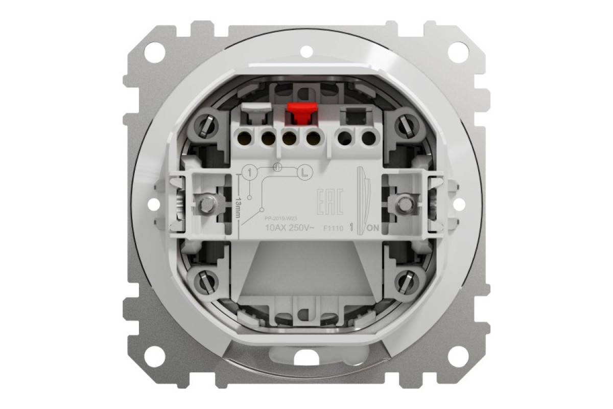Одноклавішний вимикач, 10АX, IP44, матовий алюміній, Sedna Design & Elements (SDD270101)