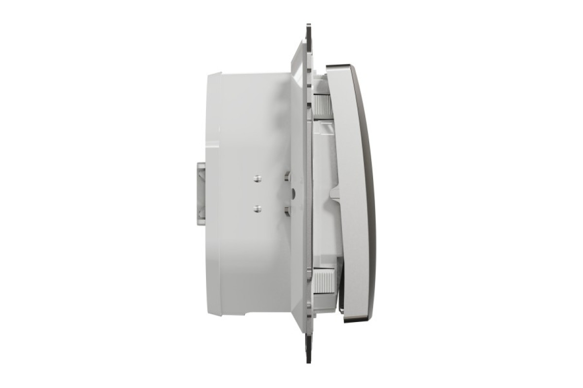 Одноклавішний вимикач, 10АX, IP44, матовий алюміній, Sedna Design & Elements (SDD270101)