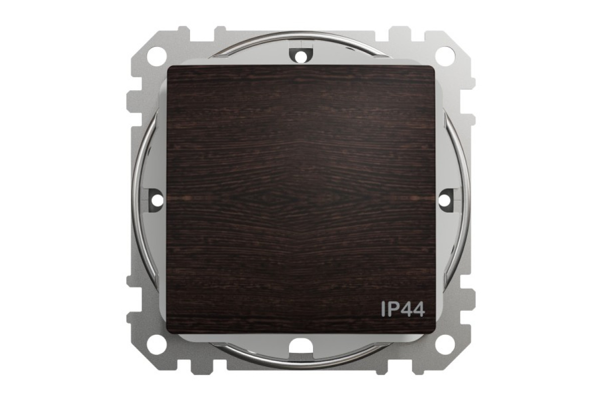 Одноклавишный переключатель 10 АХ, IP44, Венге Sedna Elements (SDD281106)